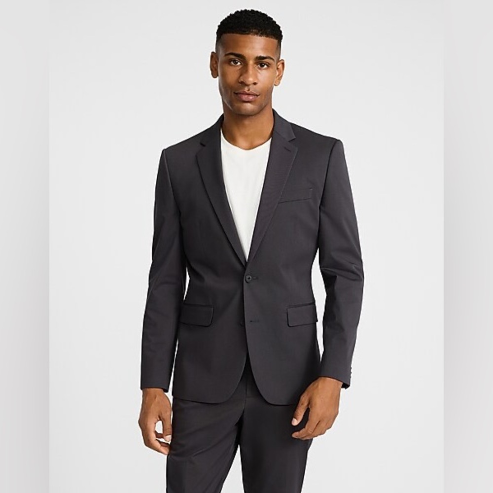 Express Extra Slim Stretch Cotton Suit Jacket